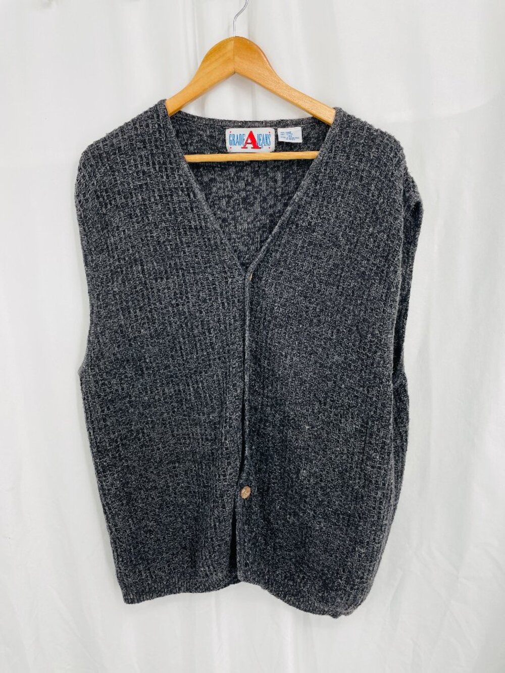 Vintage RARE Grade A Jeans Cotton Dark Gray Vest